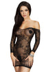 Sultry Off-shoulder Mesh Mini Chemise Dress